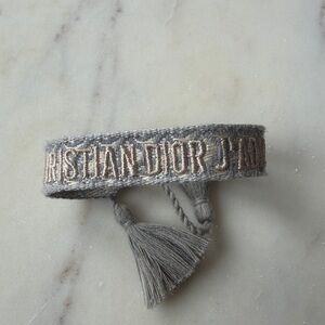 Christian Dior Gray Woven Bracelet